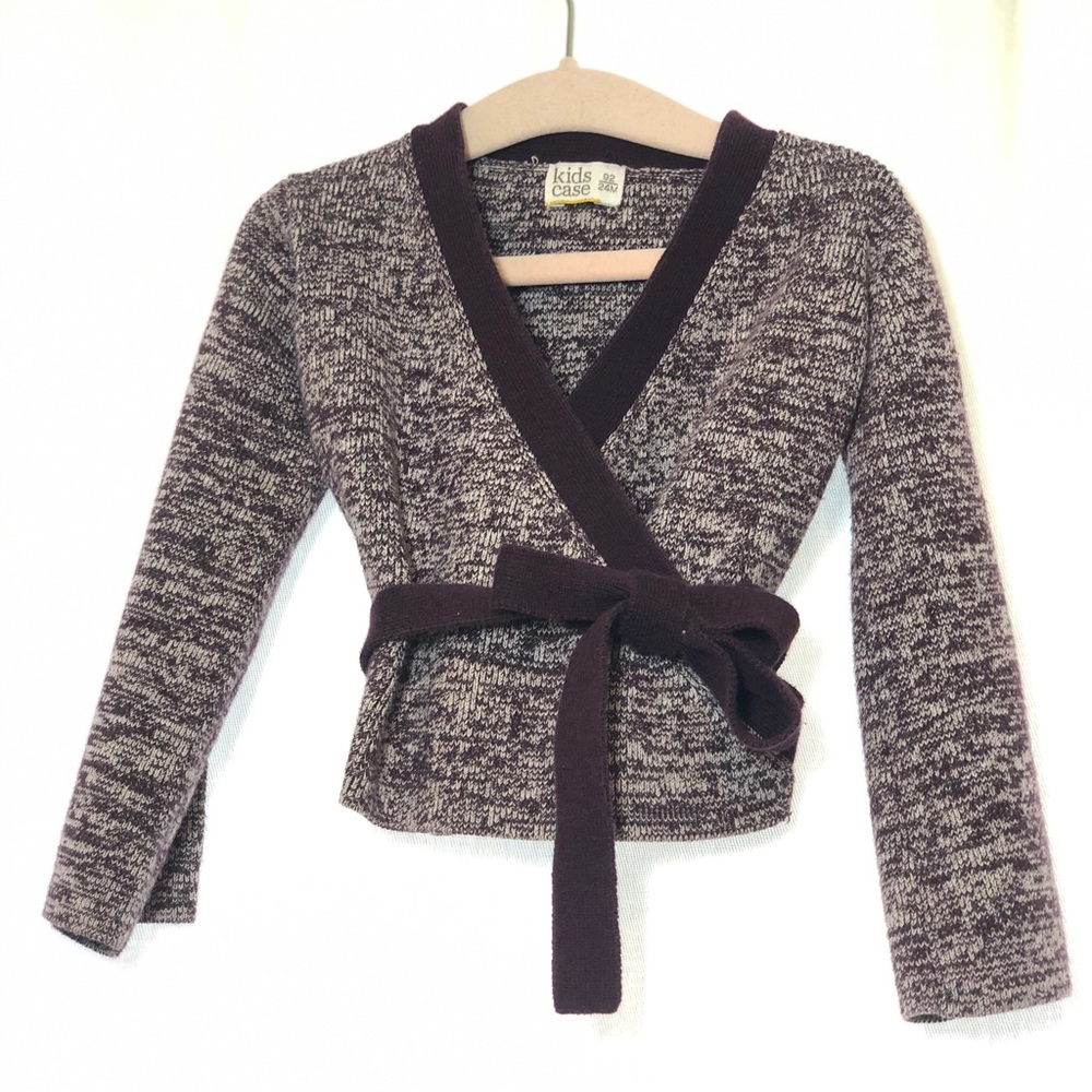Kids Case 24months ballet wrap sweater eggplant